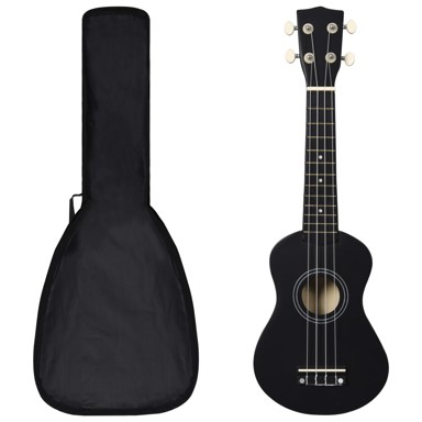 Set dječjeg ukulelea SOPRANO, s torbom crni 21 "